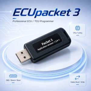 ECUpacket is a professional, PCMFlash-powered ECU/TCU programmer for chip tuning, DPF/EGR solutions, and ECU cloning and repair. Here's what it does, how it connects, and which vehicles it covers.